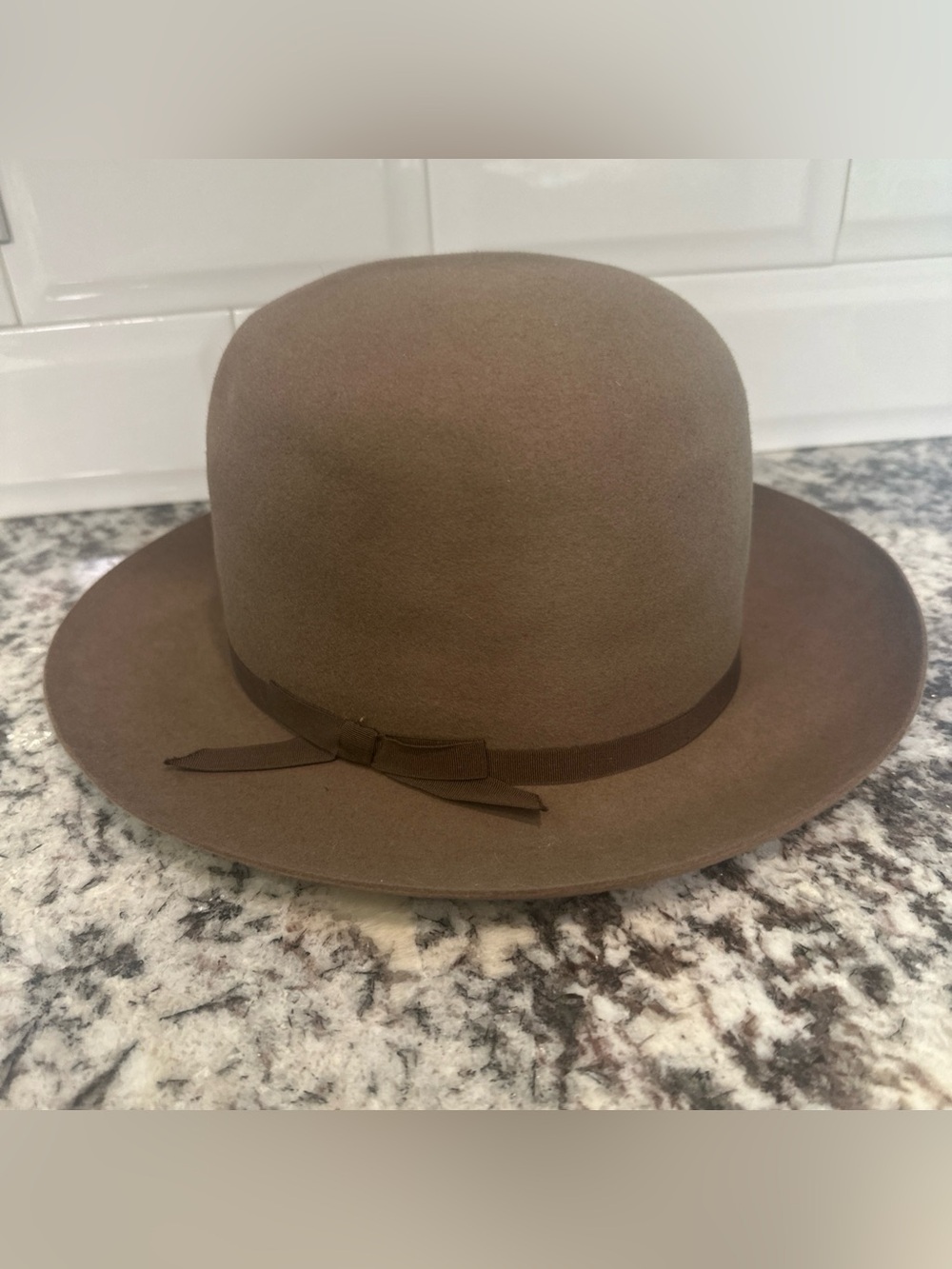 Vintage Hyde Park Fur Felt Fedora Hat Brown Size 7 1/2 Stewart's CA 1950s w/Box